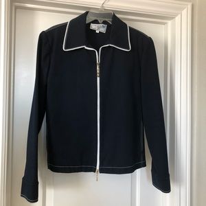 St. John Sport Navy Blue and White Jacket
